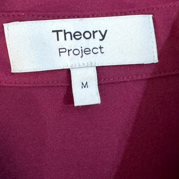 THEORY LUCAS OSSENDRIJVER EUROPEAN FASHION HOUSE SILK GEORGETTE POPOVER SHIRT M - Picture 4 of 6